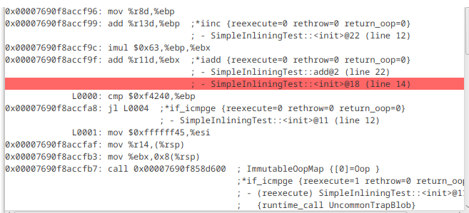 How to watch JITed assembly code